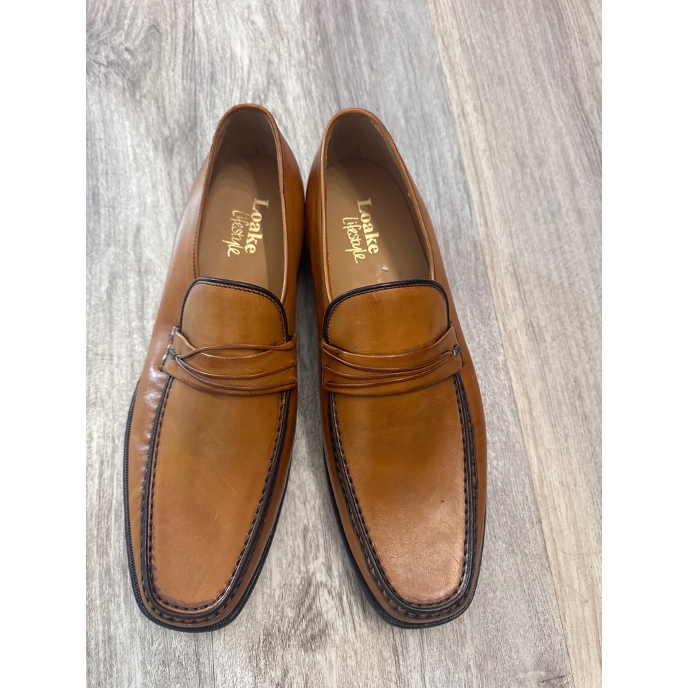 Loake Lifestyle Palermo Tan Leather Moccasin Loafers Mens Size 11 G Fit AD506717